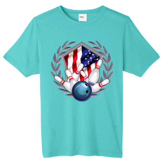 American Bowling Team Flag ChromaSoft Performance T-Shirt