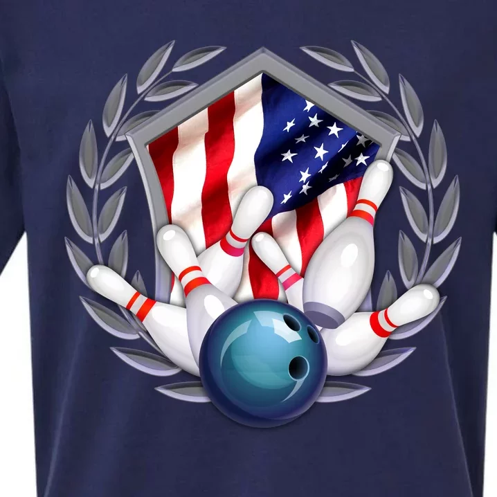 American Bowling Team Flag Sueded Cloud Jersey T-Shirt