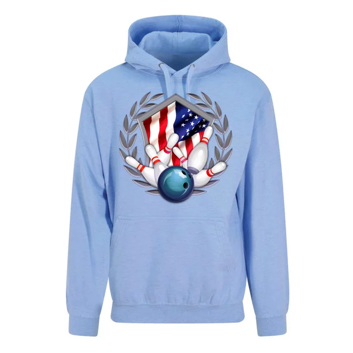 American Bowling Team Flag Unisex Surf Hoodie