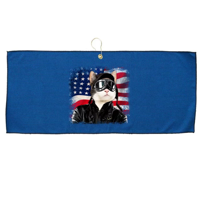 American Cat Air Force Pilot Large Microfiber Waffle Golf Towel