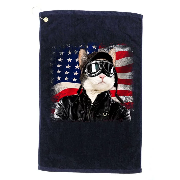 American Cat Air Force Pilot Platinum Collection Golf Towel