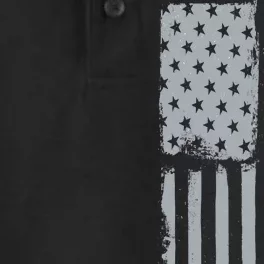 American Chef USA Flag Dry Zone Grid Performance Polo