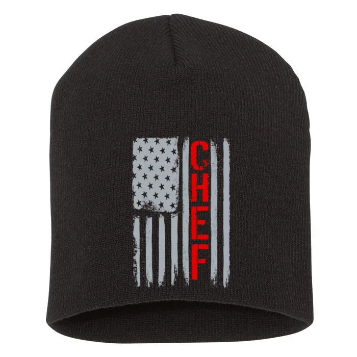 American Chef USA Flag Short Acrylic Beanie