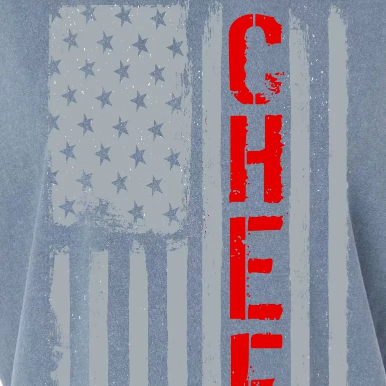 American Chef USA Flag Garment-Dyed Women's Muscle Tee