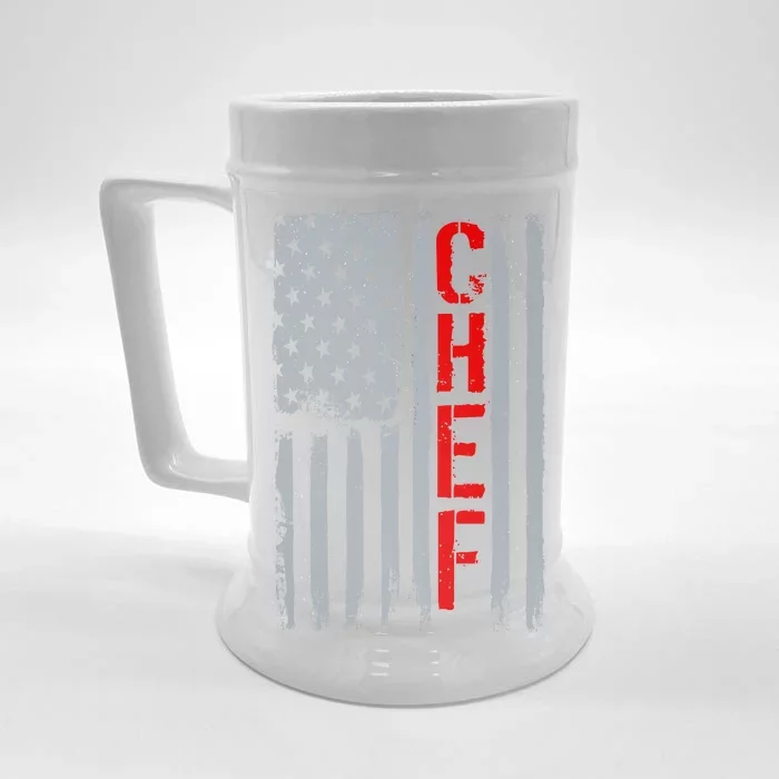 American Chef USA Flag Front & Back Beer Stein