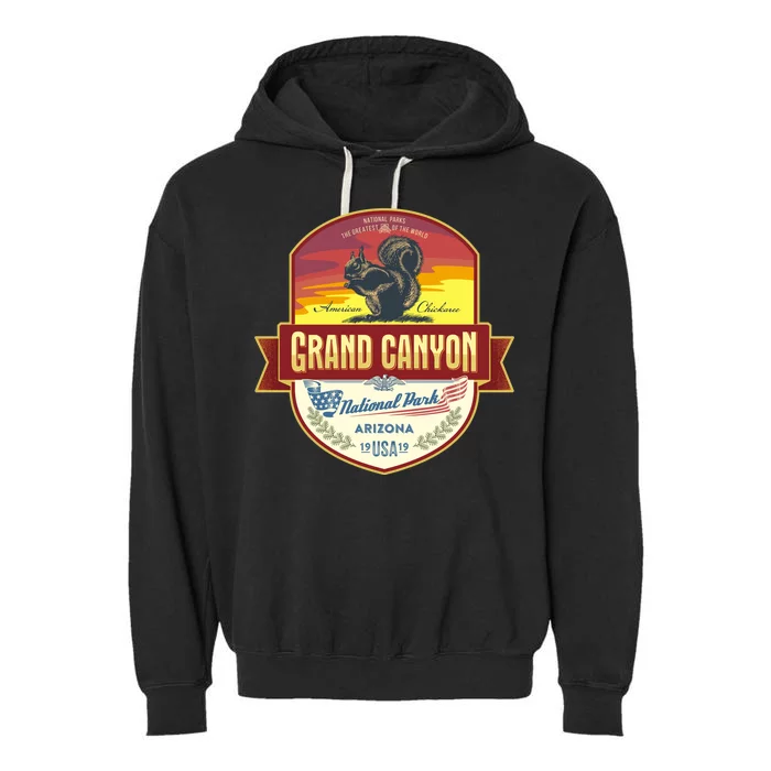 American Chickaree Grand Canyon National Park Garment-Dyed Fleece Hoodie