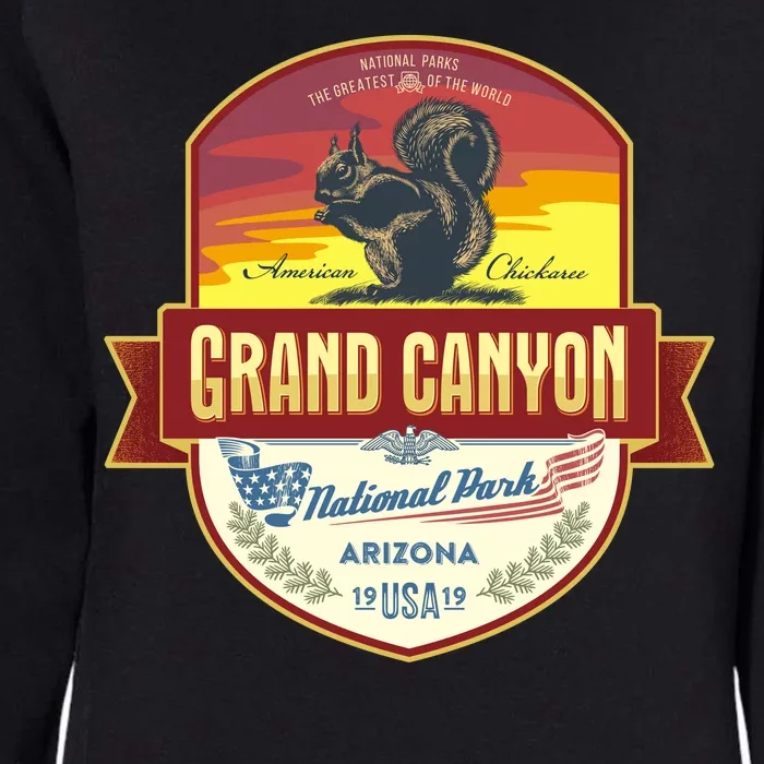 American Chickaree Grand Canyon National Park Womens California Wash Sweatshirt