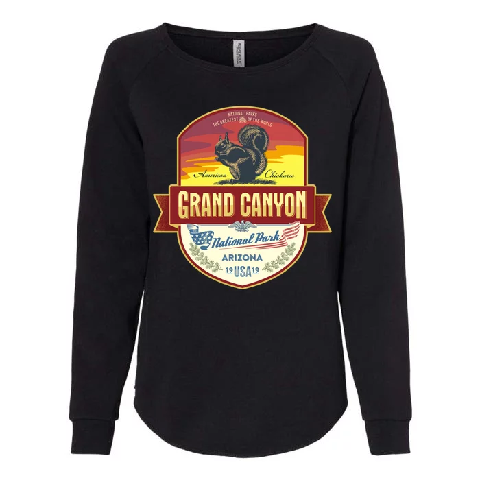 American Chickaree Grand Canyon National Park Womens California Wash Sweatshirt