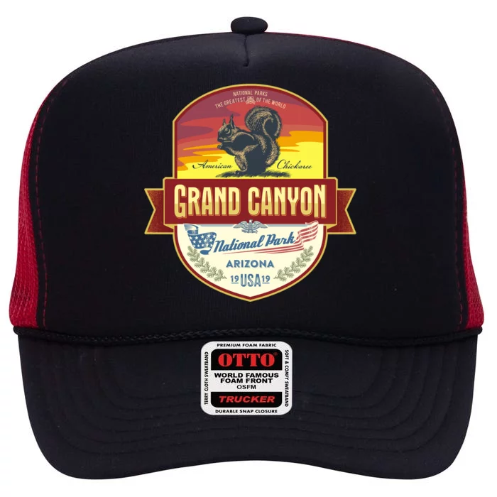 American Chickaree Grand Canyon National Park High Crown Mesh Trucker Hat