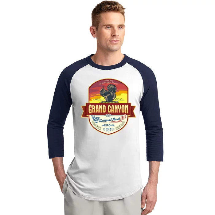 American Chickaree Grand Canyon National Park Baseball Sleeve Shirt