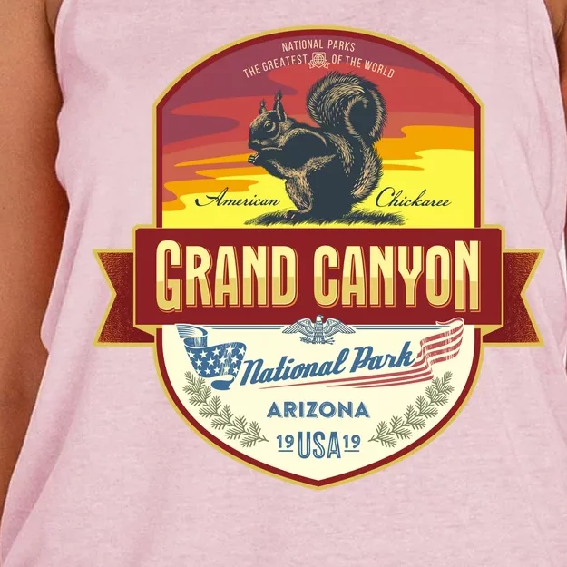 American Chickaree Grand Canyon National Park Women's Knotted Racerback Tank