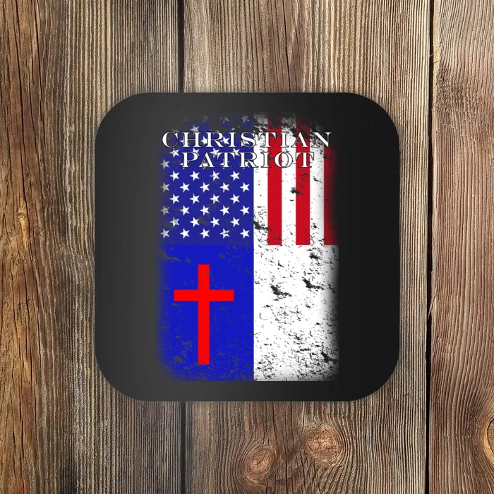 American Christian Patriot Red Cross Coaster