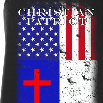 American Christian Patriot Red Cross Women's Racerback Tank