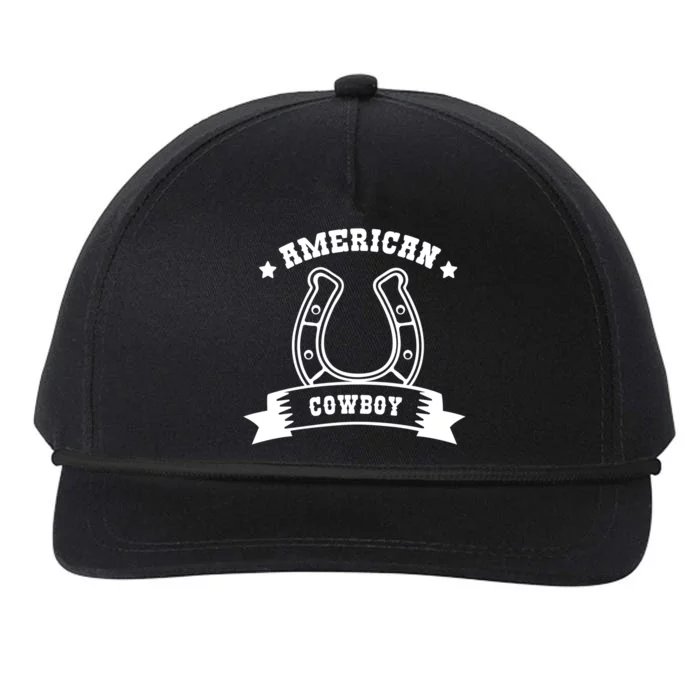 American Cowboy Vintage Snapback Five-Panel Rope Hat