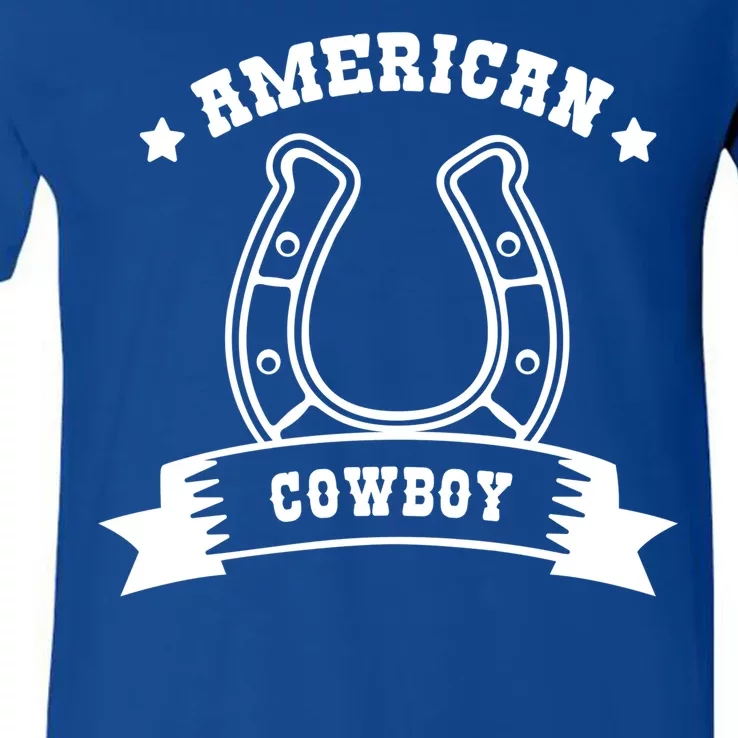 American Cowboy Vintage V-Neck T-Shirt