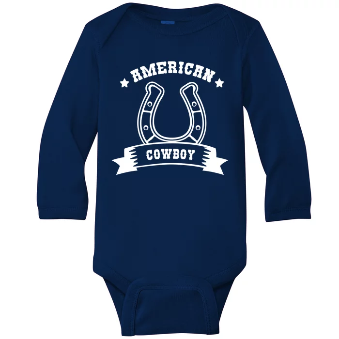 American Cowboy Vintage Baby Long Sleeve Bodysuit