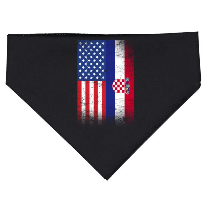 American Croatian Flag Croatia Pride USA-Made Doggie Bandana