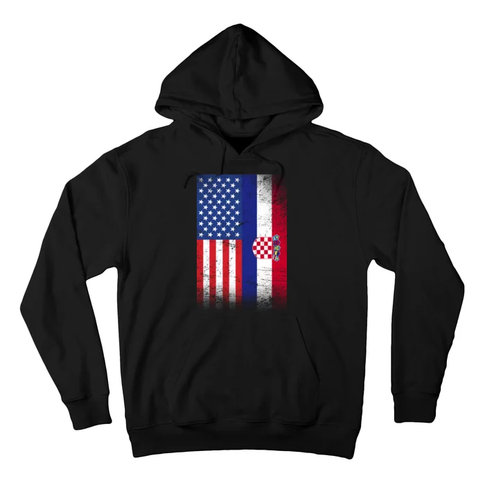 American Croatian Flag Croatia Pride Hoodie