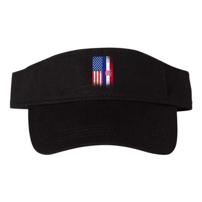 American Croatian Flag Croatia Pride Valucap Bio-Washed Visor