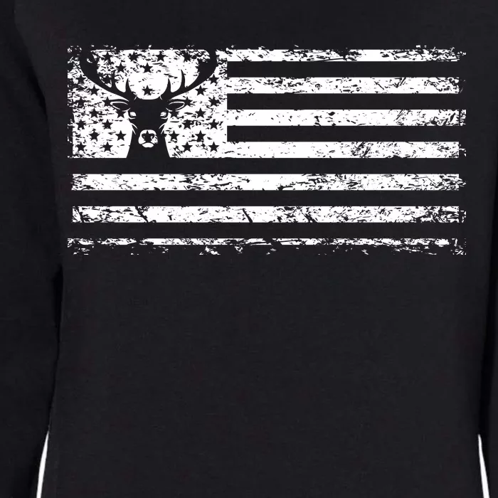 American Deer Hunting Flag Womens California Wash Sweatshirt