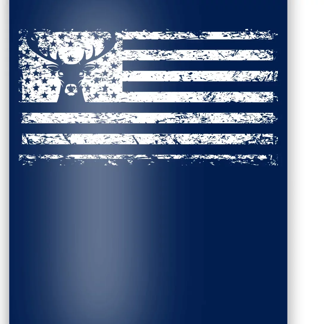 American Deer Hunting Flag Poster