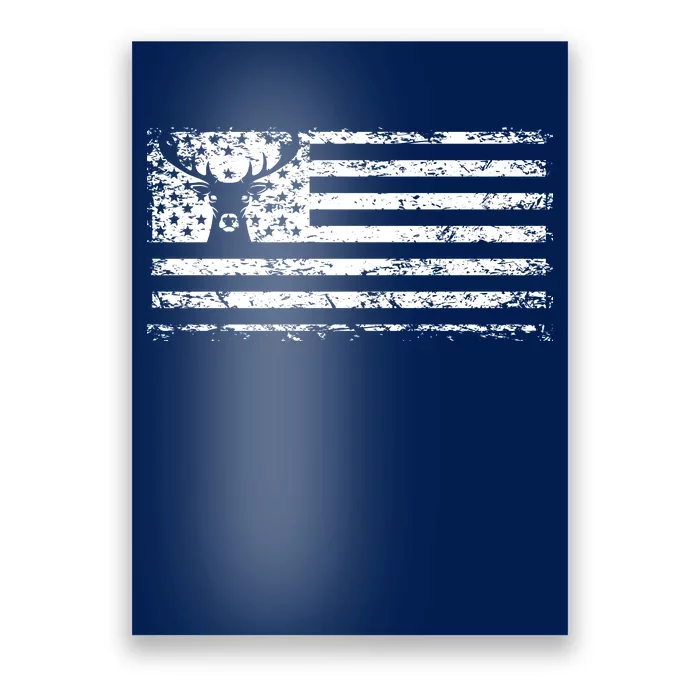 American Deer Hunting Flag Poster