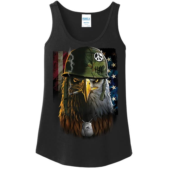 American Eagle Patriot Smoking Cigarette Ladies Essential Tank