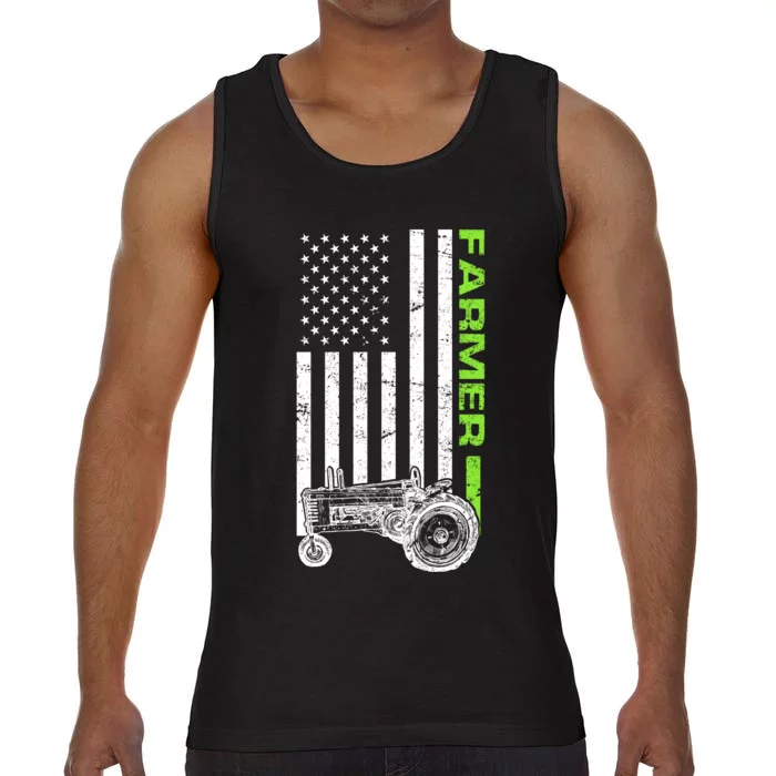 American Farmer USA Tractor Flag Comfort Colors® Tank Top