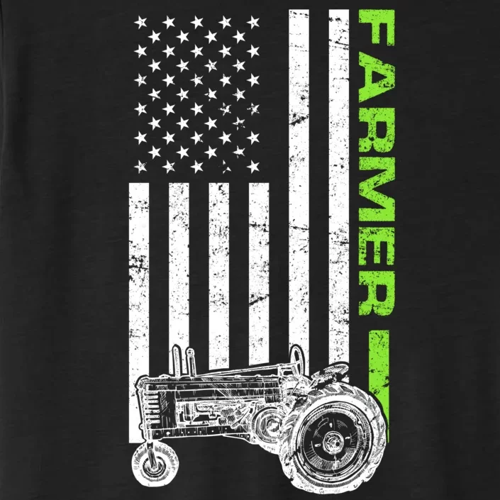 American Farmer USA Tractor Flag ChromaSoft Performance T-Shirt