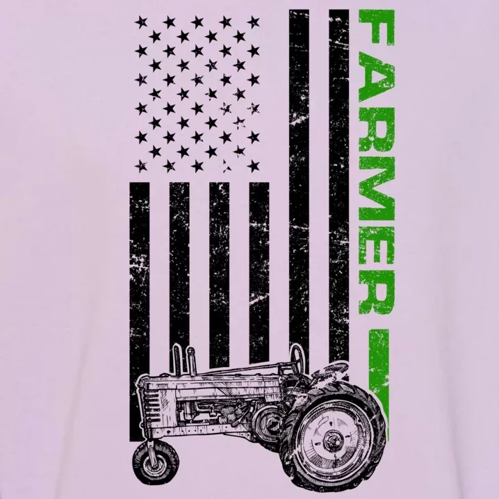 American Farmer USA Tractor Flag Garment-Dyed Sweatshirt