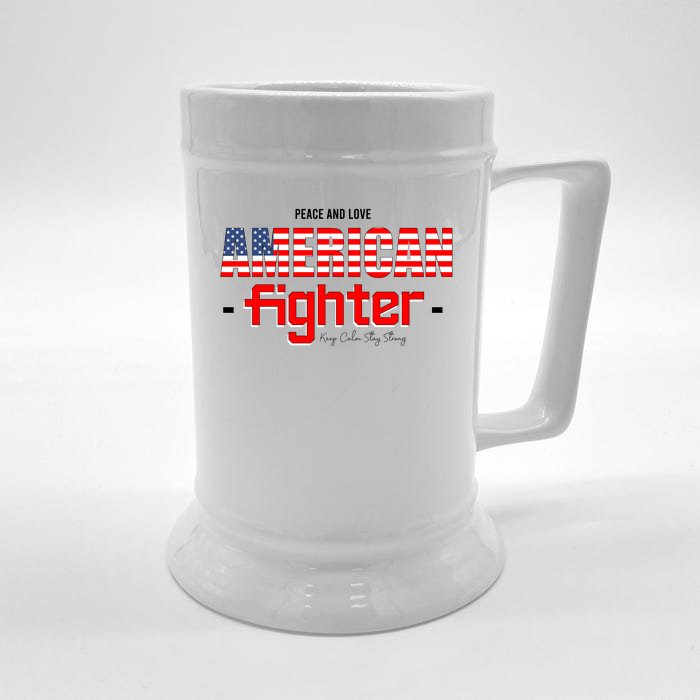 American Fighter Front & Back Beer Stein