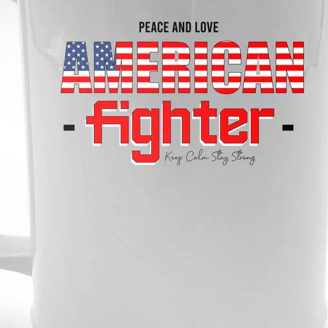 American Fighter Front & Back Beer Stein