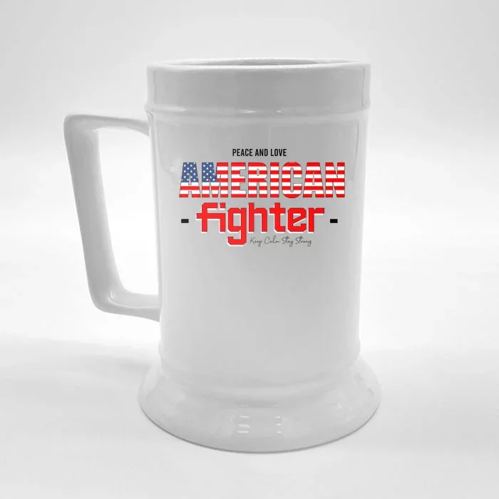 American Fighter Front & Back Beer Stein