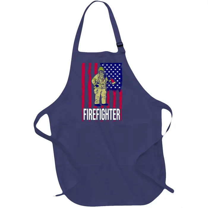 American Firefighter Full-Length Apron With Pocket