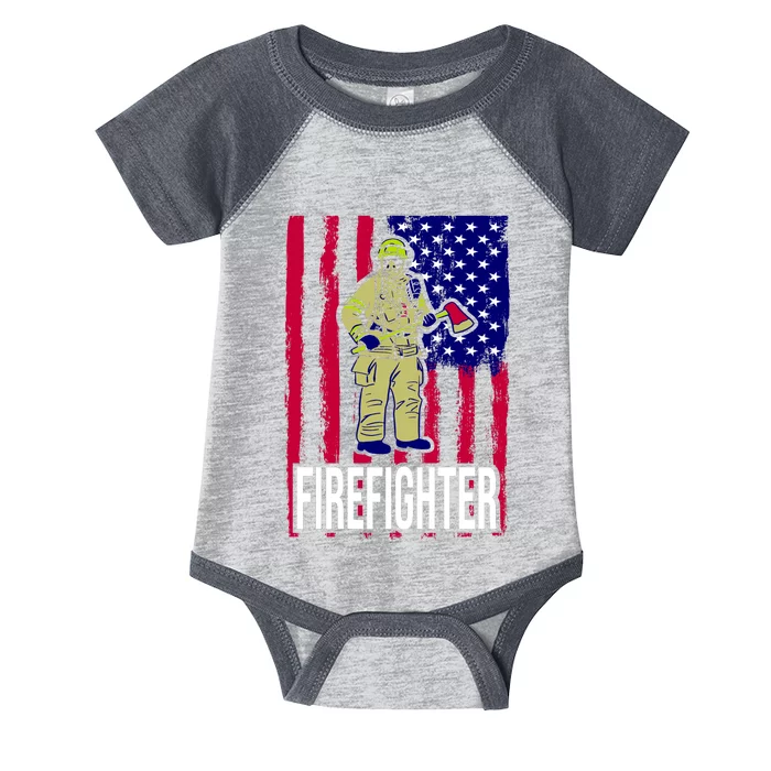 American Firefighter Infant Baby Jersey Bodysuit