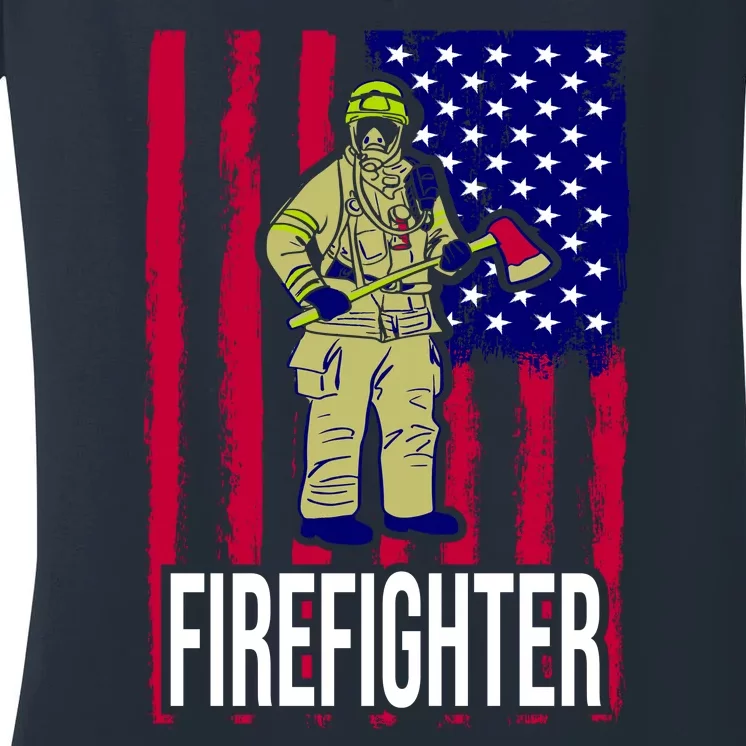 American Firefighter Women's V-Neck T-Shirt