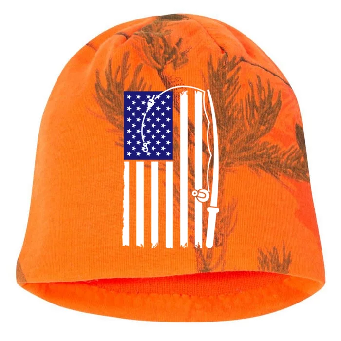 American Fishing Rod & Hook Flag Kati - Camo Knit Beanie