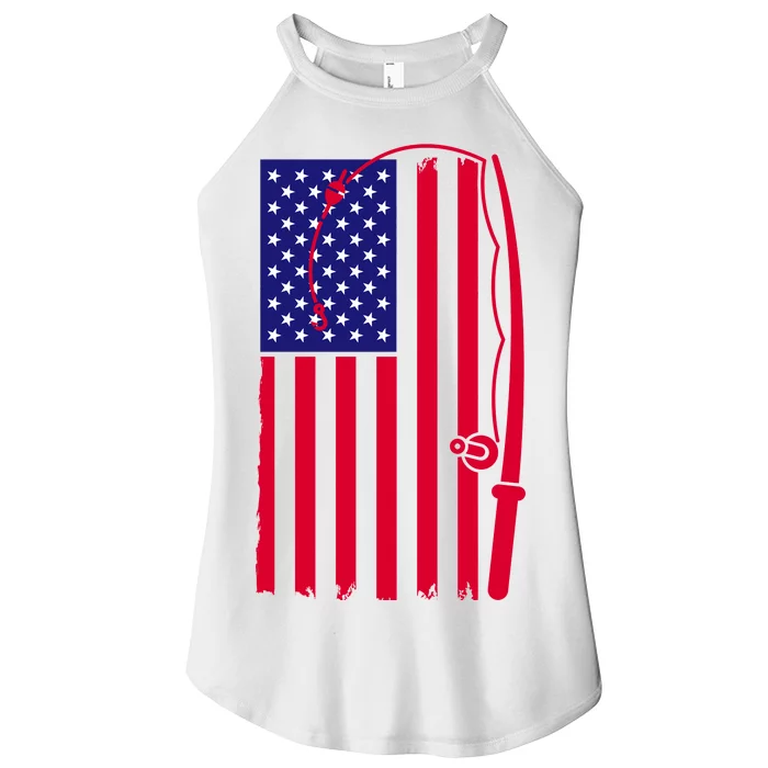 American Fishing Rod & Hook Flag Women’s Perfect Tri Rocker Tank