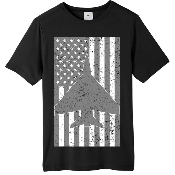 American Flag Airplane Pilot ChromaSoft Performance T-Shirt