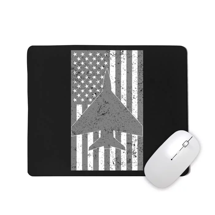 American Flag Airplane Pilot Mousepad