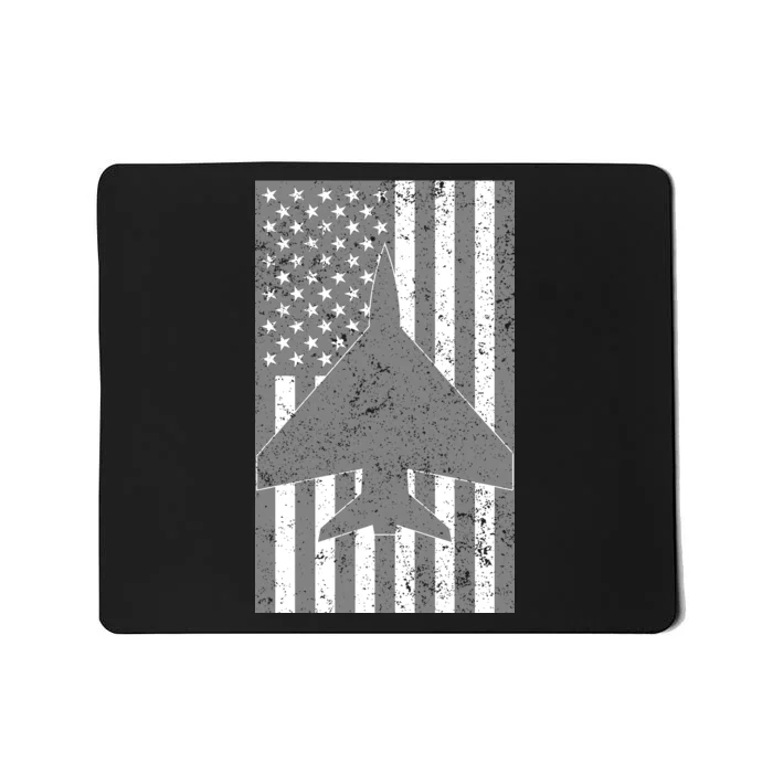 American Flag Airplane Pilot Mousepad