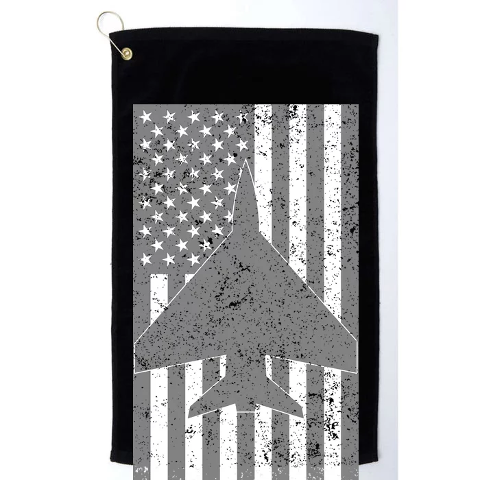 American Flag Airplane Pilot Platinum Collection Golf Towel