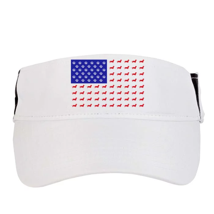 American Flag Dachshund Dog Adult Drive Performance Visor