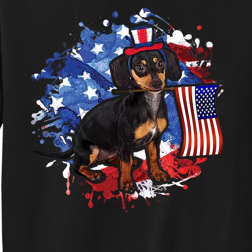 American Flag Dachshund Dog Cool Sweatshirt