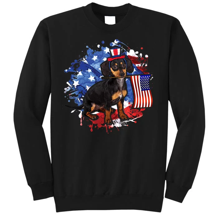 American Flag Dachshund Dog Cool Sweatshirt