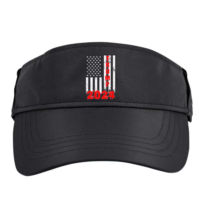 American Flag Design Trump 2024 Adult Drive Performance Visor