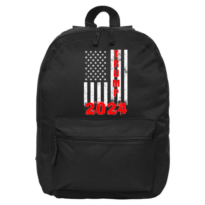 American Flag Design Trump 2024 16 in Basic Backpack