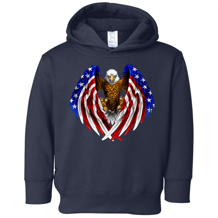 American Flag Eagle Toddler Hoodie