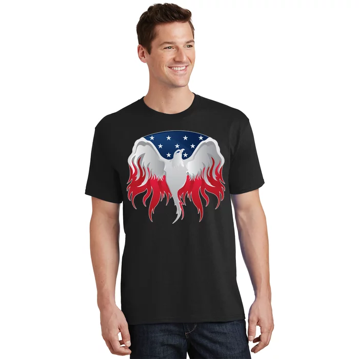 American Flag Eagle USA Illustration T-Shirt