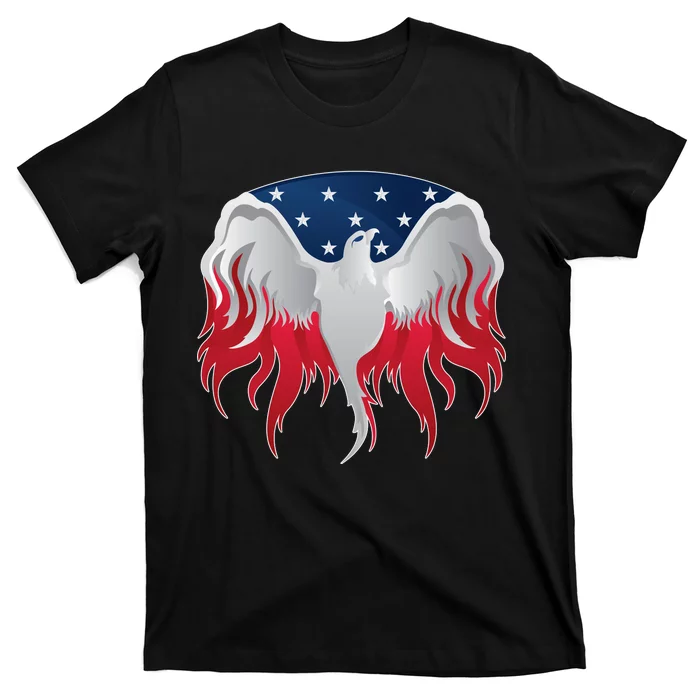 American Flag Eagle USA Illustration T-Shirt